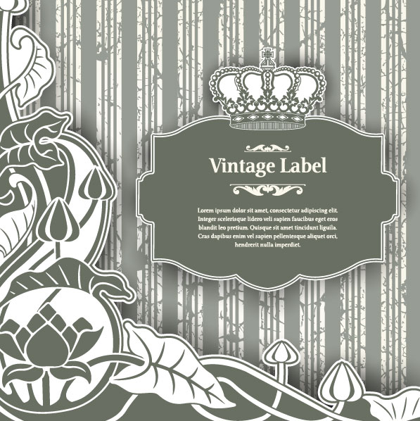 Classic pattern label 05 - vector material