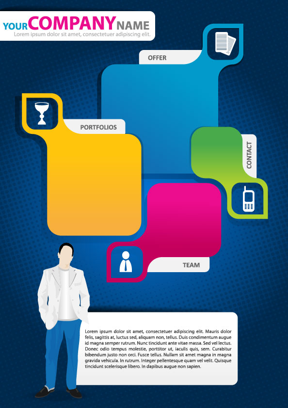 Fashion business cards 05 - vector material