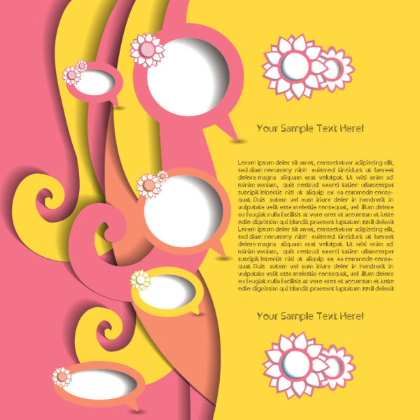 Beautifully label 03 - vector material