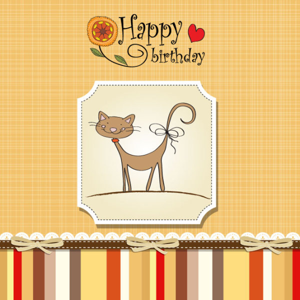 Birthday card 03 - vector material