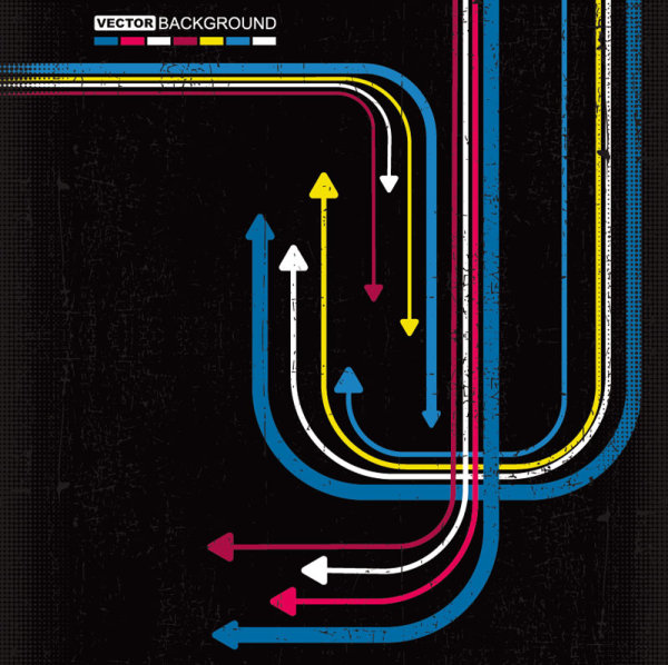 The trend of colored arrows 03 - vector material