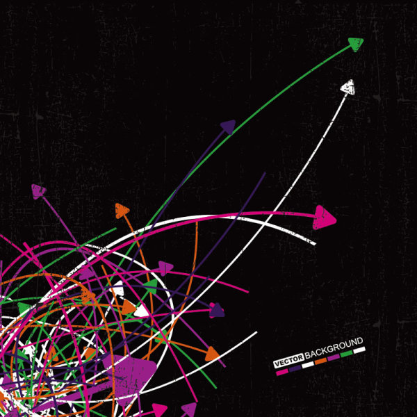 The trend of colored arrows 18 - vector material