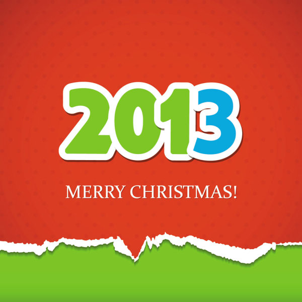 Beautiful Christmas card 02 - vector material