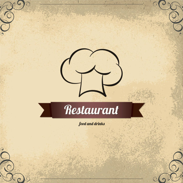 Continental menu template 06 - vector material