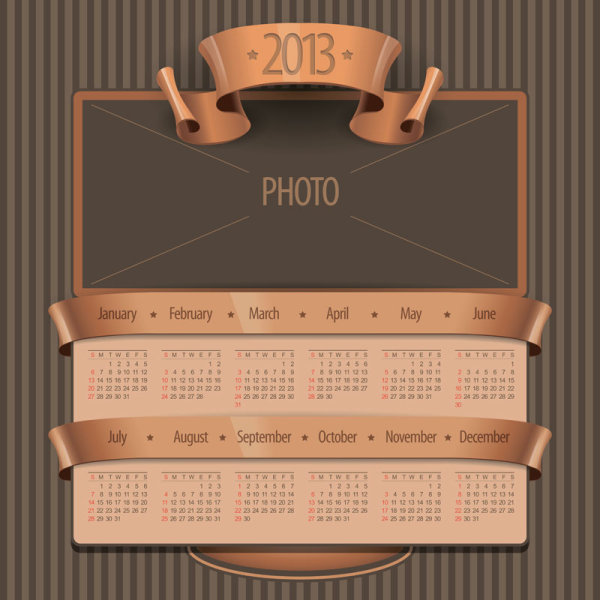 2013 Creative Calendar 02 - vector material