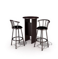 Tall wooden dining tables and chairs combination