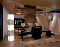 Dark solid wood showcase 3D model