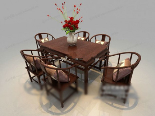 Combination of Chinese furniture 3d model