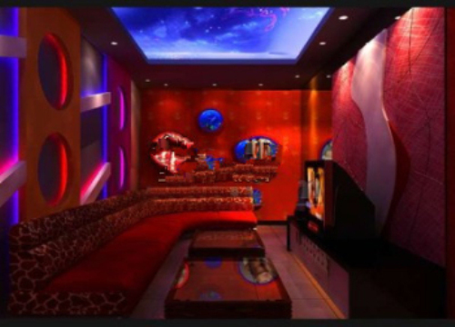 Chinese red KTV rooms 3d models