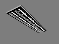 The double fluorescent lamps 3D models