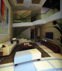 Modern luxury villa living room