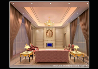 The European retro palace Wind living room model