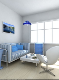 Bright the easy reception room 3D model