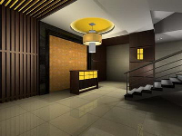 Modern penthouse living room