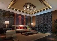 Chinese-style living room scene model