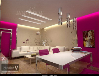 Stylish living room 3D model