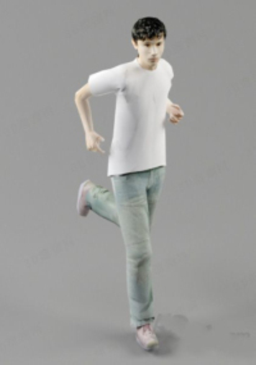 white T-shirt boy model doll model