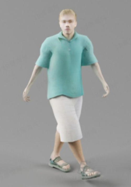  blue T-shirt man model