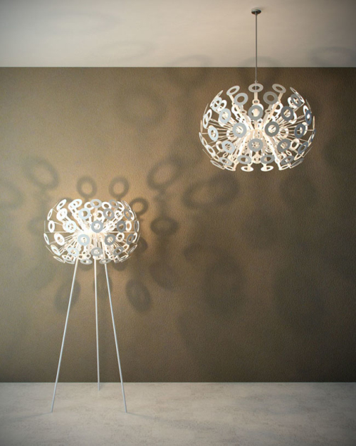 European creative circular nest chandelier