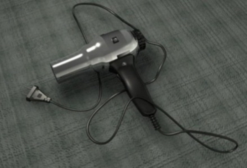 Metal hair dryer 3D models