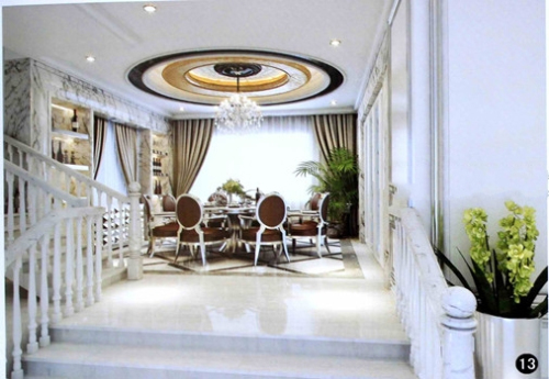 European-style restaurant open large space model thermocline