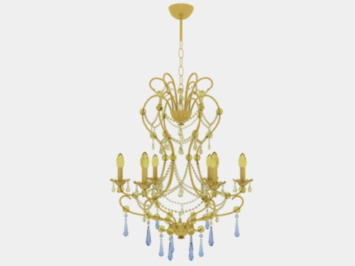 European nobility golden crystal candle chandelier