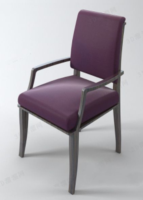 Common purple settee chair model