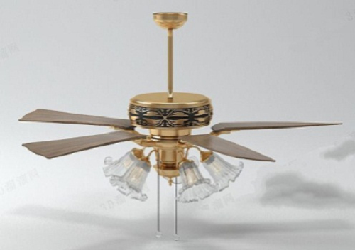 Golden ceiling fan model