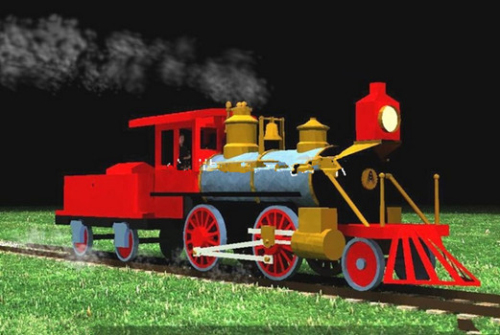 Small tourist train model park