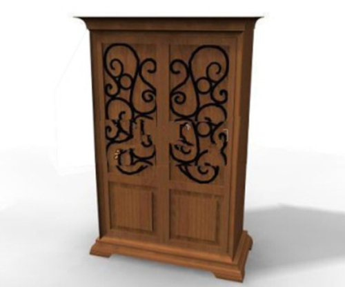Antique wardrobe 3d model