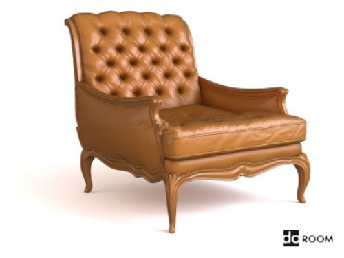 European leather armchair