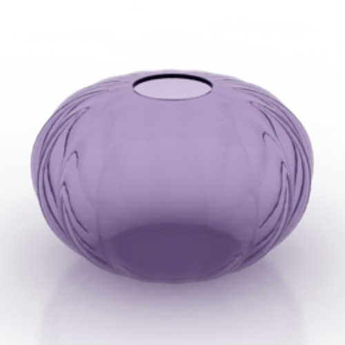 purple round glass porcelain 3D models