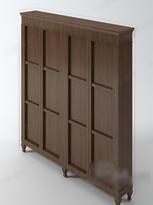 Brown wood cabinets 3d model