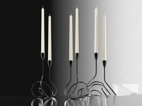 Romantic candle lamps 3d model