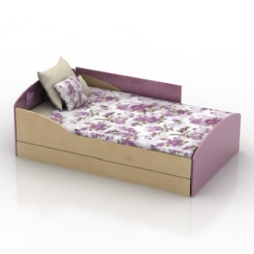 purple floral bed model