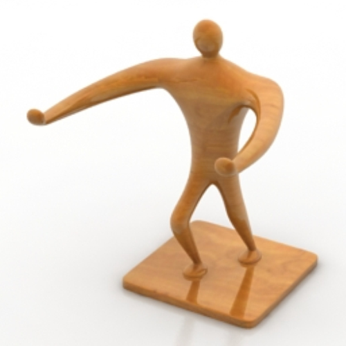 3d wooden human model