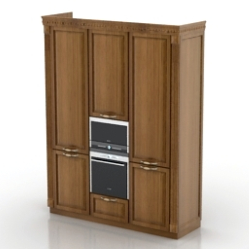 retro wood wardrobe 3d models