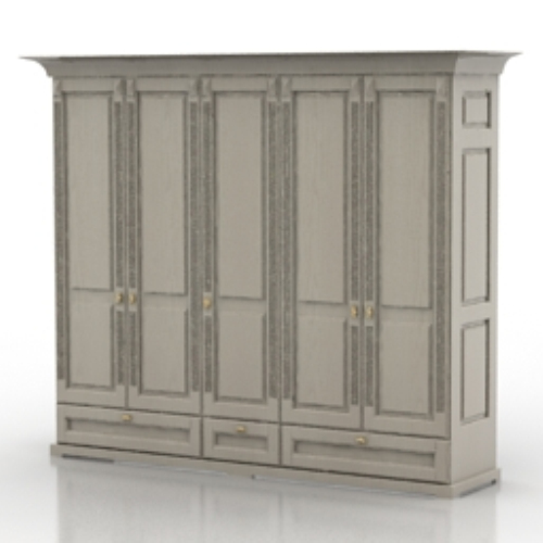 retro white wardrobe 3D models
