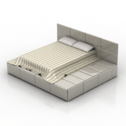 simple and stylish European-style bed model