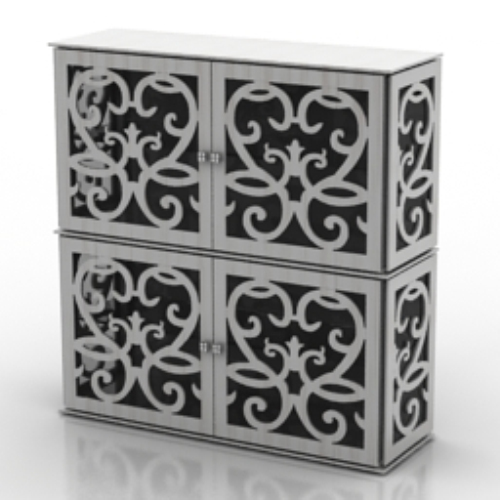 blue and white porcelain texture drawers model