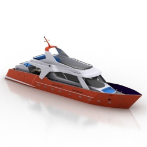 red yacht 3D models