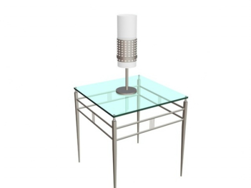 Glass table lamp 3D model