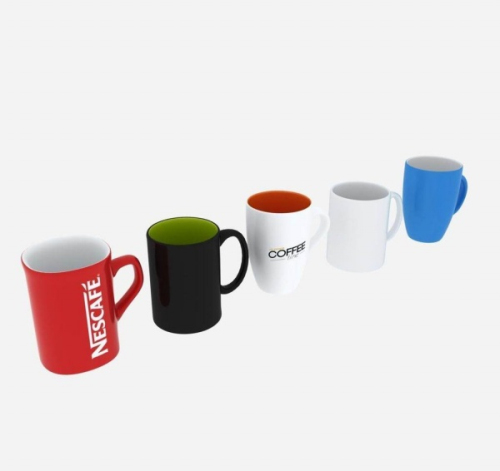 Multicolor ceramic coffee cup 3d model