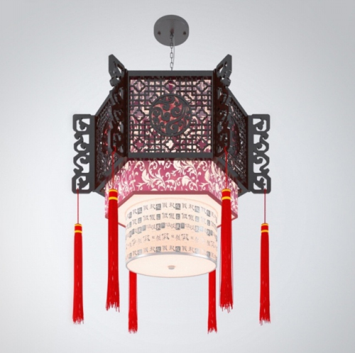 Retro-style chandeliers 3D model