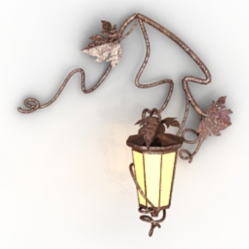 gold leaf wall lamp model