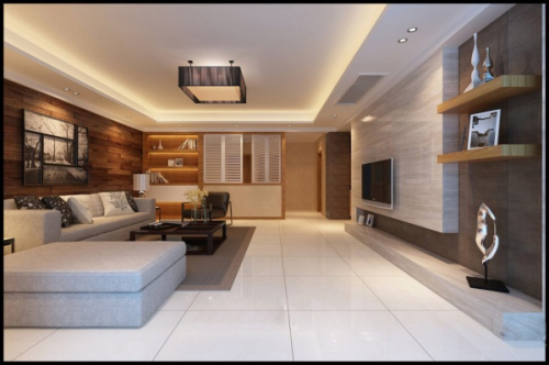 simple living room 3D model design