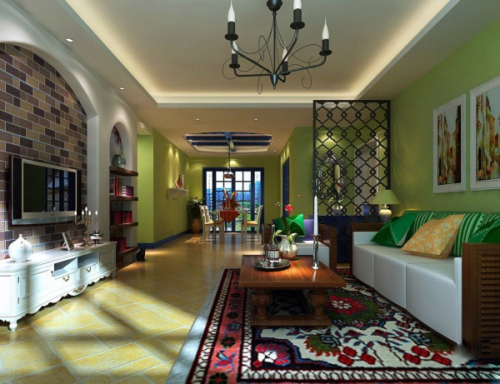 Spanish style living room 3d model