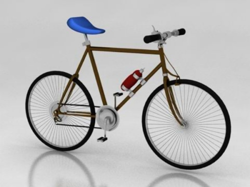 3D model without rear seat single bicycle
