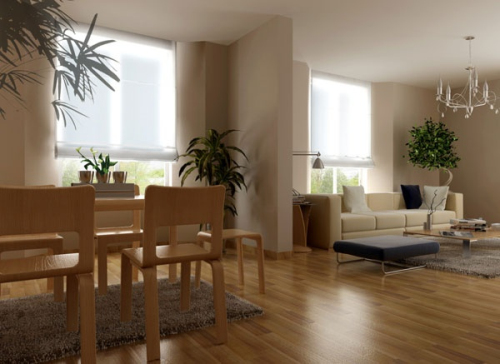 Simple and stylish living room restaurant 3d models