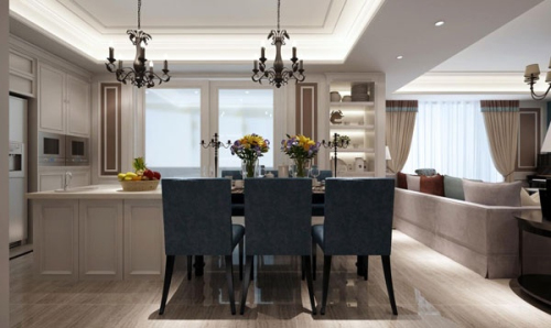 Modern style home restaurant 3d models